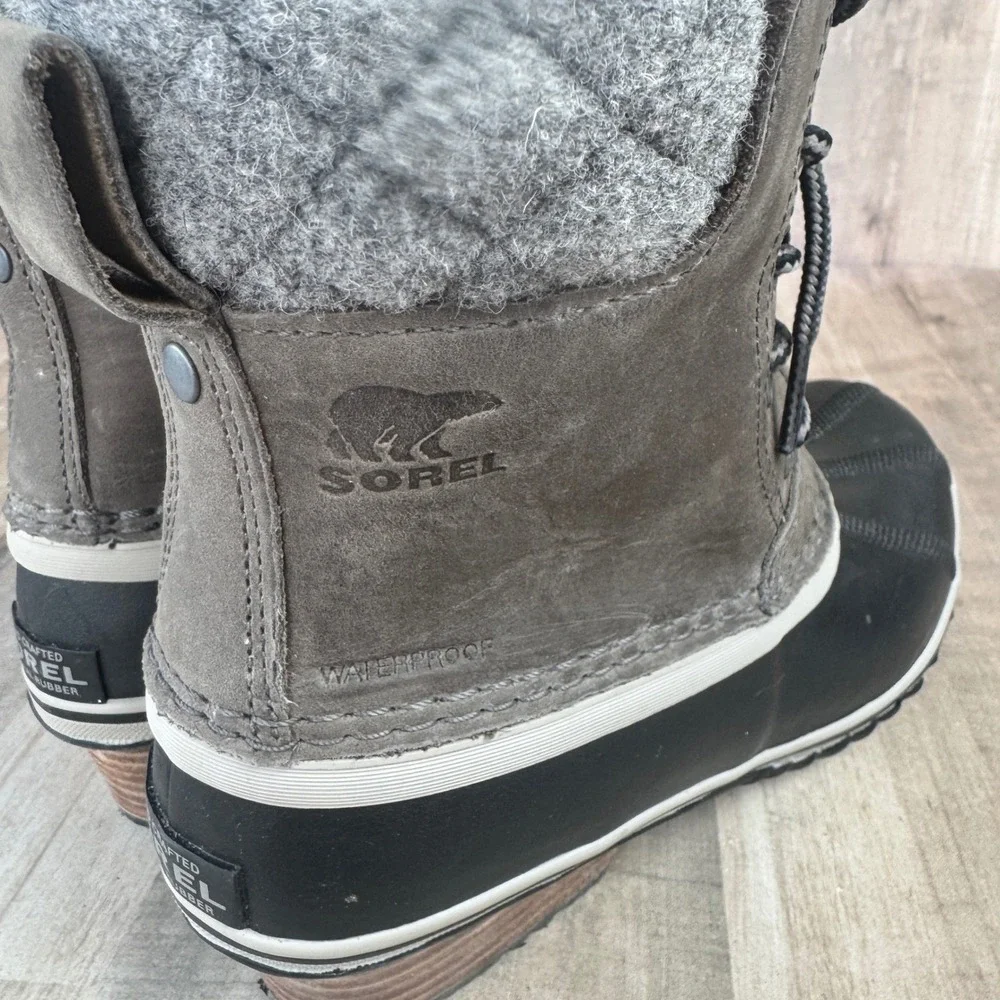 NEW Sorel Women's 5 Black Slimpack II Waterproof Duck Boots NO BOX